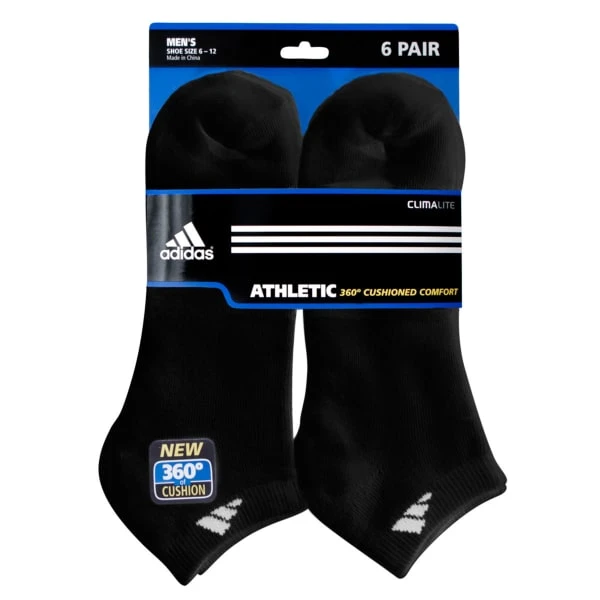 ADIDAS Men's Athletic Low Cut Socks, 6-Pack 3 ADIDAS Men's Athletic Low Cut Socks, 6-Pack - Image 3
