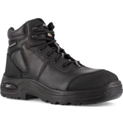 REEBOK WORK Men's Trainex Composite Toe 6inch Work Boots, Black, Extra Wide