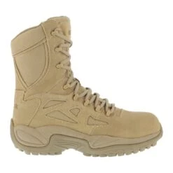 REEBOK WORK Men's Rapid Response 8inch RB Composite Toe Work Boots, Desert Tan, Wide -Iron Stride Men Shop 2014518 107 alt4
