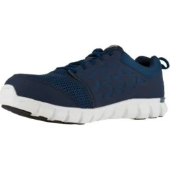 REEBOK WORK Men's Sublite Cushion Work Alloy Toe Work Shoes, Navy, Wide -Iron Stride Men Shop 2033625 402 alt3