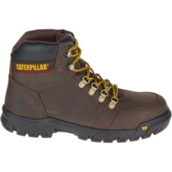 CATERPILLAR Men's 6 In. Outline Steel Toe Work Boots, Seal Brown -Iron Stride Men Shop 2040404 202 alt1