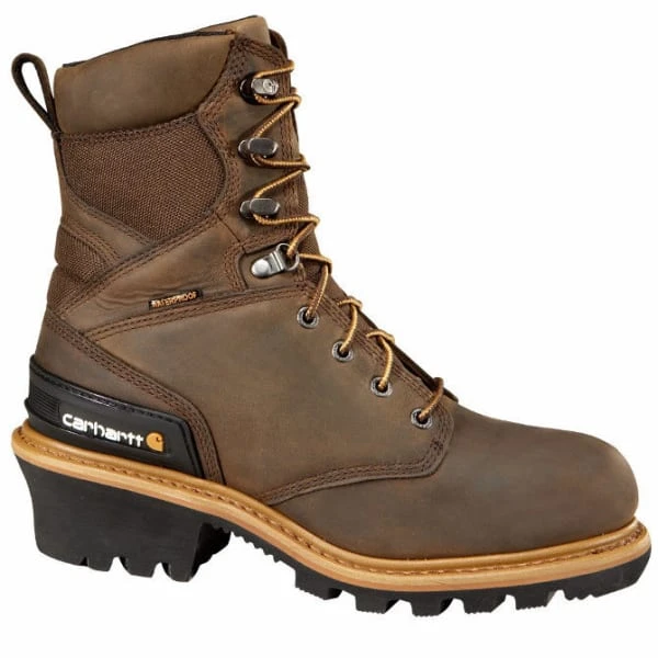 CARHARTT Men's Waterproof Insulated Logger Composite Toe Boots, Crazy Horse Brown 1 CARHARTT Men's Waterproof Insulated Logger Composite Toe Boots, Crazy Horse Brown