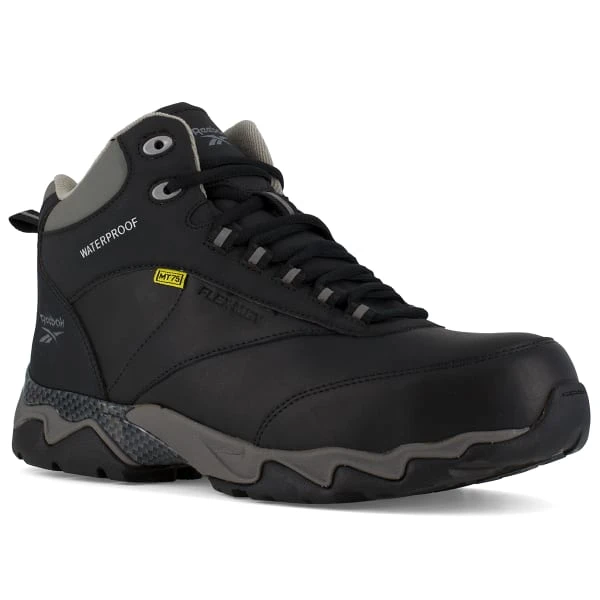 REEBOK WORK Men's Beamer Composite Toe Internal Met Guard Waterproof Athletic Hiker, Black/Grey 1 REEBOK WORK Men's Beamer Composite Toe Internal Met Guard Waterproof Athletic Hiker, Black/Grey