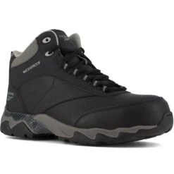 REEBOK WORK Men's Beamer Composite Toe Waterproof Athletic Hiker, Black/Grey