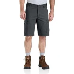 CARHARTT Men's Rugged Flex Rigby Cargo Shorts -Iron Stride Men Shop 2056866 003 alt2