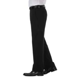 HAGGAR Men's Cool 18 Classic Fit Flat Front Pro Pant -Iron Stride Men Shop 2057503 001 alt2