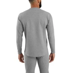 CARHARTT Men's Base Force Heavyweight Crewneck Base Layer Top -Iron Stride Men Shop 2061015 004 alt2