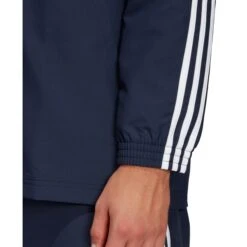 ADIDAS Men's Essentials 3-Stripes Hooded Windbreaker -Iron Stride Men Shop 2068546 402 alt8
