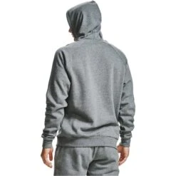 UNDER ARMOUR Men's UA Rival Fleece Hoodie -Iron Stride Men Shop 2070140 003 alt3