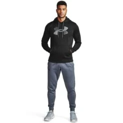 UNDER ARMOUR Men's Armour Fleece Big Logo Hoodie 11 UNDER ARMOUR Men's Armour Fleece Big Logo Hoodie -Iron Stride Men Shop 2070177 001 alt5