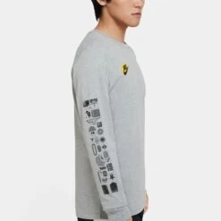 NIKE Men's Sportswear Long-Sleeve Tee -Iron Stride Men Shop 2070518 005 alt4