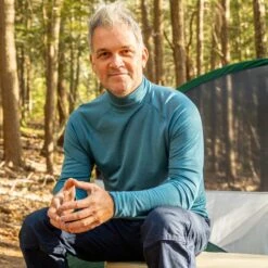 EMS Men's Traveler Merino Wool Turtleneck Pullover -Iron Stride Men Shop 2070639 402 alt3