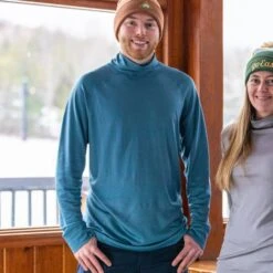 EMS Men's Traveler Merino Wool Turtleneck Pullover -Iron Stride Men Shop 2070639 402 alt4