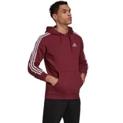 ADIDAS Men's Essentials 3-Stripe Pullover Hoodie 9 ADIDAS Men's Essentials 3-Stripe Pullover Hoodie -Iron Stride Men Shop 2074500 602 alt3