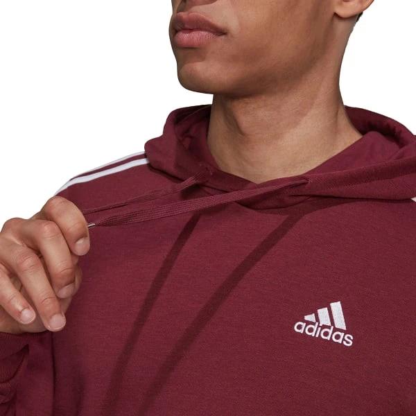 ADIDAS Men's Essentials 3-Stripe Pullover Hoodie 5 ADIDAS Men's Essentials 3-Stripe Pullover Hoodie - Image 5