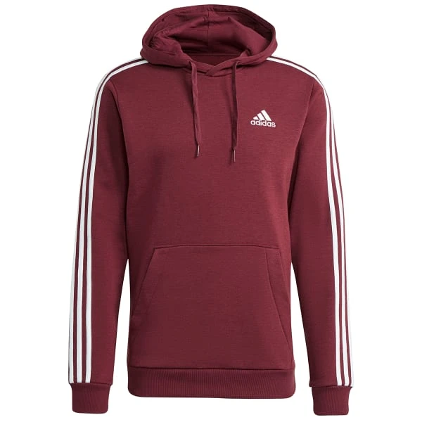ADIDAS Men's Essentials 3-Stripe Pullover Hoodie 1 ADIDAS Men's Essentials 3-Stripe Pullover Hoodie