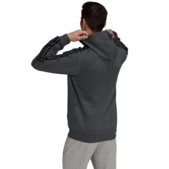 ADIDAS Men's Essential Fleece Full Zip Hoodie -Iron Stride Men Shop 2074501 004 alt2