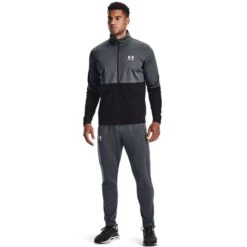 UNDER ARMOUR Men's UA Pique Track Pants 9 UNDER ARMOUR Men's UA Pique Track Pants -Iron Stride Men Shop 2074852 003 alt4