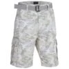 CARGO SUPPLIES Men's Camo Flat Front Belted Cargo Shorts