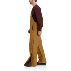 CARHARTT Men's Loose Fit Firm Duck Insulated Bib Overall -Iron Stride Men Shop 2076515 201 alt5