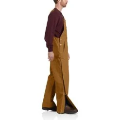 CARHARTT Men's Loose Fit Firm Duck Insulated Bib Overall -Iron Stride Men Shop 2076515 201 alt6