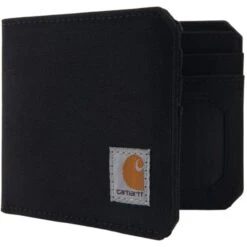CARHARTT Men's Nylon Duck Bifold Wallet -Iron Stride Men Shop 2076668 001 alt2