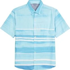 IZOD Men's Dockside Short-Sleeve Button-Down Shirt -Iron Stride Men Shop 2079113 405 alt3