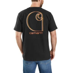 CARHARTT Men's Relaxed Fit Heavyweight Short Sleeve Pocket Graphic Tee -Iron Stride Men Shop 2079131 001 alt3