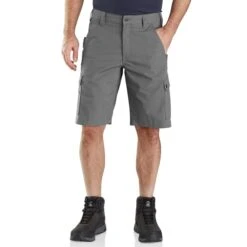 CARHARTT Men's Rugged Flex Relaxed Fit Cargo Work Shorts -Iron Stride Men Shop 2079246 004 alt2