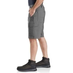 CARHARTT Men's Rugged Flex Relaxed Fit Cargo Work Shorts -Iron Stride Men Shop 2079246 004 alt5