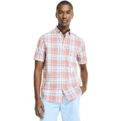 NAUTICA Men's Short-Sleeve Oxford Shirt