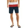 NAUTICA Men's Tri-Block Quick-Dry 8" Swim Shorts