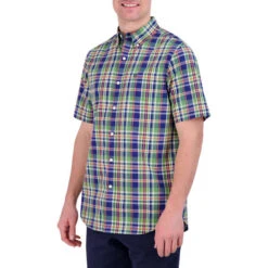 CHAPS Men's Short-Sleeve Woven Shirt -Iron Stride Men Shop 2079956 402 alt2