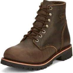 CHIPPEWA Men's Classic 2.0 Soft Toe Non-Insulated Unlined Work Boots, Wide Width (EE) -Iron Stride Men Shop 2080413 201 alt3