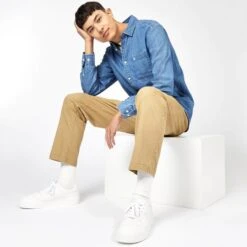 JACK WILLS Men's Calbourne Long-Sleeve Shirt -Iron Stride Men Shop 2081112 408 alt3