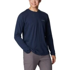 COLUMBIA Men's Thistletown Hills Long-Sleeve Crew Shirt -Iron Stride Men Shop 2081977 402 alt3