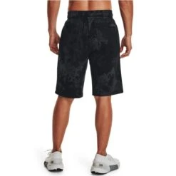 UNDER ARMOUR Men's UA Rival Fleece Dye Shorts -Iron Stride Men Shop 2082222 001 alt3