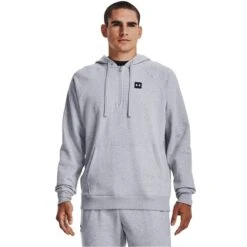 UNDER ARMOUR Men's UA Rival Fleece 1/2-Zip Hoodie -Iron Stride Men Shop 2082224 002 alt2