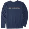 LIFE IS GOOD Men's Sunset On The Water Long-Sleeve Crusher Tee