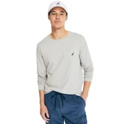 NAUTICA Men's Long-Sleeve Crew Neck Tee