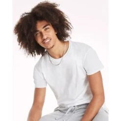 HANES Ultimate Men’s ComfortSoft FreshIQ Crewneck Tees, 6-Pack Extended Size -Iron Stride Men Shop 2084168 101 alt3