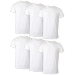 HANES Ultimate Men’s ComfortSoft FreshIQ Crewneck Tees, 6-Pack Extended Size