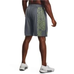 UNDER ARMOUR Men's UA Tech Wordmark Graphic Shorts 10 UNDER ARMOUR Men's UA Tech Wordmark Graphic Shorts -Iron Stride Men Shop 2084648 004 alt3