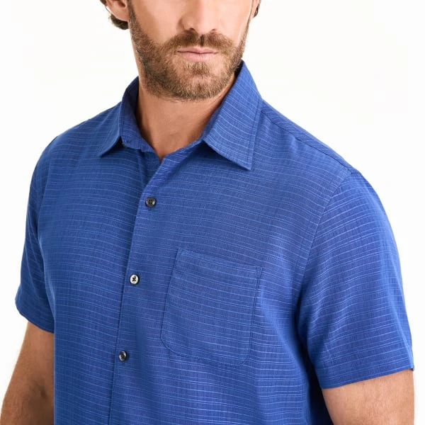 VAN HEUSEN Men's Weekend Cross Dye Short-Sleeve Shirt 2 VAN HEUSEN Men's Weekend Cross Dye Short-Sleeve Shirt - Image 2