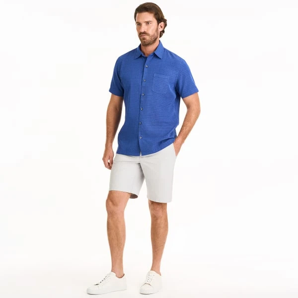 VAN HEUSEN Men's Weekend Cross Dye Short-Sleeve Shirt 5 VAN HEUSEN Men's Weekend Cross Dye Short-Sleeve Shirt - Image 5