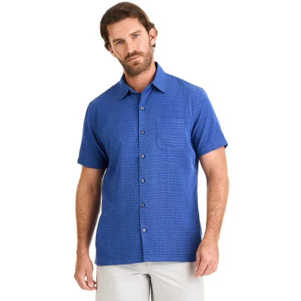 VAN HEUSEN Men's Weekend Cross Dye Short-Sleeve Shirt 1 VAN HEUSEN Men's Weekend Cross Dye Short-Sleeve Shirt