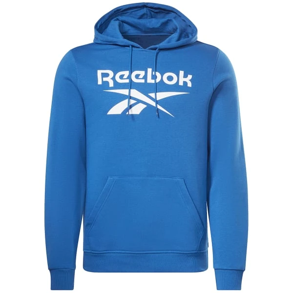 REEBOK Men's Identity Fleece Stacked Logo Pullover Hoodie 1 REEBOK Men's Identity Fleece Stacked Logo Pullover Hoodie
