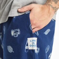 LIFE IS GOOD Men's IPA Beer Classic Sleep Pants -Iron Stride Men Shop 2086092 403 alt3