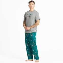 LIFE IS GOOD Men's Jake And Rocket Classic Sleep Pants 9 LIFE IS GOOD Men's Jake And Rocket Classic Sleep Pants -Iron Stride Men Shop 2086094 308 alt4