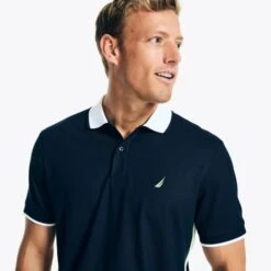 NAUTICA Men's Navtech Classic Fit Polo 6 NAUTICA Men's Navtech Classic Fit Polo -Iron Stride Men Shop 2086143 402 alt2